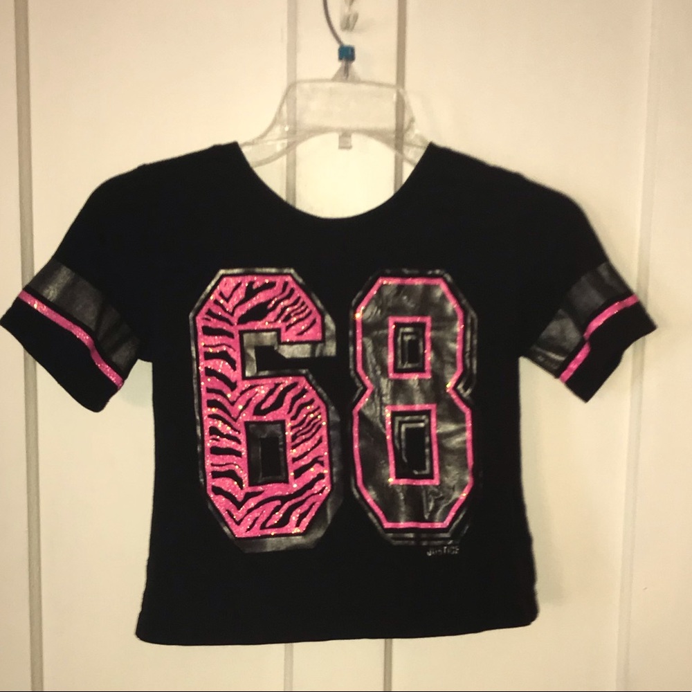 A glittery crop top